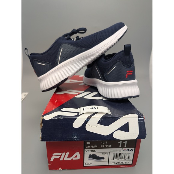 NEW Fila Verso Running Shoes Mens Sz 11 Navy Blue Low Top Sneakers 1RM00981-422 - Picture 7 of 12